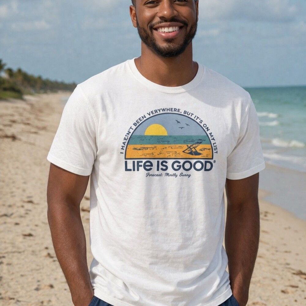 Life is Good Cool Tee T-Shirt Unisex 2XL White Graphic I Haven’t Been Everywhere